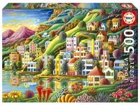Puzzle 500 Miejskie nabrzeże. Wydawca: Educa. SmakLiter.pl Opakowanie Puzzle 500 Miejskie nabrzeże