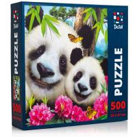 Puzzle 500 Panda Selfie DT500-03. Wydawca: De.tail. SmakLiter.pl Opakowanie Puzzle 500 Panda Selfie DT500-03
