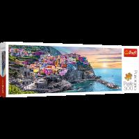 Opakowanie Puzzle 500 panoramiczne Vernazza o zachodzie słońca Włochy 29516