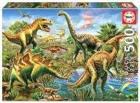 Puzzle 500 Park jurajski G3. Wydawca: Educa. SmakLiter.pl Opakowanie Puzzle 500 Park jurajski G3