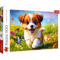 Puzzle 500 Wesoły piesek TREFL. Wydawca: Trefl. SmakLiter.pl Opakowanie Puzzle 500 Wesoły piesek TREFL