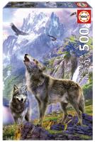 Puzzle 500 Wilki w górach. Wydawca: Educa. SmakLiter.pl Opakowanie Puzzle 500 Wilki w górach