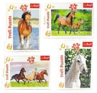Puzzle 54 mini Świat koni mix. Wydawca: Trefl. SmakLiter.pl Opakowanie Puzzle 54 mini Świat koni mix