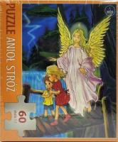 Puzzle 60 - Anioł Stróż. Wydawca: Wydawnictwo Diecezjalne i Drukarnia w Sandomierzu. SmakLiter.pl Opakowanie Puzzle 60 - Anioł Stróż