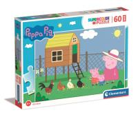 Puzzle 60 Maxi Super Kolor Peppa Pig. Wydawca: Clementoni. SmakLiter.pl Opakowanie Puzzle 60 Maxi Super Kolor Peppa Pig