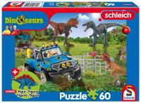 Opakowanie Puzzle 60 Schleich Dinozaury + figurka