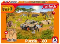 Puzzle 60 Schleich Dzika przyroda + figurka. Wydawca: Schmidt. SmakLiter.pl Opakowanie Puzzle 60 Schleich Dzika przyroda + figurka