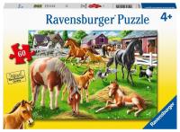 Puzzle 60 Szczęśliwe konie. Wydawca: Ravensburger. SmakLiter.pl Opakowanie Puzzle 60 Szczęśliwe konie