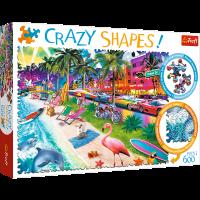 Puzzle 600 Crazy Shapes Plaża w Miami 11132. Wydawca: Trefl PAP. SmakLiter.pl Opakowanie Puzzle 600 Crazy Shapes Plaża w Miami 11132