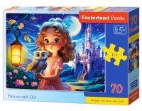 Puzzle 70 Princess with Owl CASTOR. Wydawca: Castorland. SmakLiter.pl Opakowanie Puzzle 70 Princess with Owl CASTOR