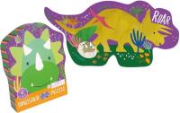 Puzzle dinozaury 12el. Wydawca: Floss & Rock. SmakLiter.pl Opakowanie Puzzle dinozaury 12el