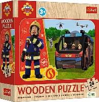 Opakowanie Puzzle drewniane 24 Niesamowity Strażak TREFL