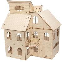 Opakowanie Puzzle Drewniane 3D Domek Dla Lalek