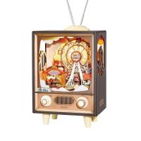Opakowanie Puzzle Drewniane 3D Pozytywka Telewizor retro