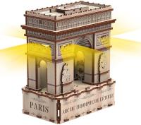 Opakowanie Puzzle Drewniane 3D z Diodą LED Łuk Triumfalny