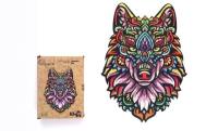 Opakowanie Puzzle drewniane eko 120 Tajemniczy wilk A3