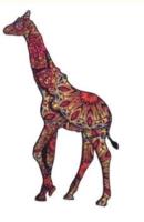 Opakowanie Puzzle drewniane eko 55 Cętkowana żyrafa A4