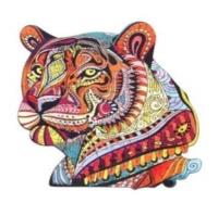 Opakowanie Puzzle drewniane eko 73 Tajemniczy tygrys A4