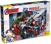 Puzzle dwustronne 108 Marvel Avengers. Wydawca: Lisciani. SmakLiter.pl Opakowanie Puzzle dwustronne 108 Marvel Avengers