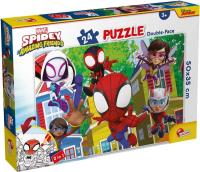 Puzzle dwustronne PLUS Spidey It's a Team. Wydawca: Lisciani. SmakLiter.pl Opakowanie Puzzle dwustronne PLUS Spidey It's a Team