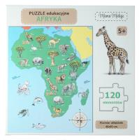 Puzzle edukacyjne Afryka 120el. Wydawca: Mama Maluje. SmakLiter.pl Opakowanie Puzzle edukacyjne Afryka 120el