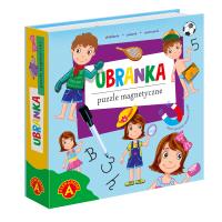Puzzle magnetyczne - Ubranka ALEX. Wydawca: Alexander. SmakLiter.pl Opakowanie Puzzle magnetyczne - Ubranka ALEX