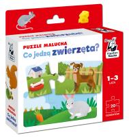 Puzzle malucha Co jedzą zwierzęta? Kapitan Nauka. Wydawca: Edgard PAP. SmakLiter.pl Opakowanie Puzzle malucha Co jedzą zwierzęta? Kapitan Nauka
