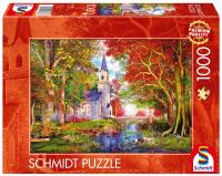 Puzzle PQ 1000 Kościółek w lesie G3. Wydawca: Schmidt. SmakLiter.pl Opakowanie Puzzle PQ 1000 Kościółek w lesie G3