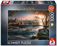 Puzzle PQ 1000 Terry Redlin Światła na peryfer. G3. Wydawca: Schmidt. SmakLiter.pl Opakowanie Puzzle PQ 1000 Terry Redlin Światła na peryfer. G3