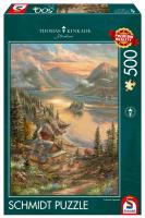 Puzzle PQ 500 Thomas Kinkade nad jeziorem G3. Wydawca: Schmidt. SmakLiter.pl Opakowanie Puzzle PQ 500 Thomas Kinkade nad jeziorem G3