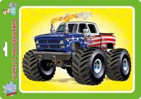 Opakowanie Puzzle w ramce z kolorowanką. Monster truck