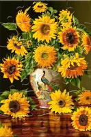 Opakowanie Puzzlowa kartka pocztowa Sunflowers in a Vase