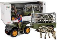 Opakowanie Quad z przyczepką transporter figurki: zebra