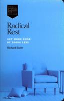 Radical Rest. Autor: Lister Richard. SmakLiter.pl Okładka książki Radical Rest