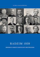 Radzim 1939. Autor: Izabela Mazanowska. SmakLiter.pl Okładka książki Radzim 1939
