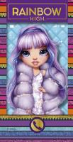 Rainbow High. Violet i Sunny. Książeczka telefon. Autor: Monika Kiersnowska. SmakLiter.pl Okładka książki Rainbow High. Violet i Sunny. Książeczka telefon