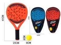 Rakietka plastikowa do ping-ponga + piłeczka mix. Wydawca: Czapska. SmakLiter.pl Opakowanie Rakietka plastikowa do ping-ponga + piłeczka mix