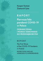 Okładka książki Raport. Pierwsza fala pandemii COVID-19 w Polsce