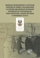 Okładka książki Referat szczegółowy o sytuacji ogólnej w Persji i Afganistanie i o stanie organizacji wywiadu polskiego
