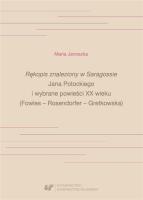 Rękopis znaleziony w Saragossie Jana Potockiego.... Autor: Maria Janoszka. SmakLiter.pl Okładka książki Rękopis znaleziony w Saragossie Jana Potockiego...