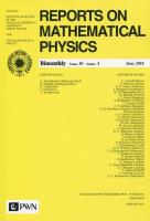 Opakowanie Reports on Mathematical Physics 72/2 Pergamon