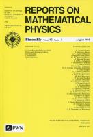 Opakowanie Reports on Mathematical Physics 72/3