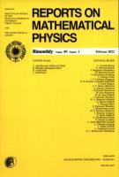 Opakowanie Reports on Mathematical Physics 89/1