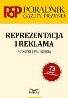 Okładka książki Reprezentacja i reklama. Podatki i ewidencja