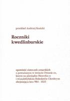 Okładka książki Roczniki kwedlinburskie z lat 984-1025