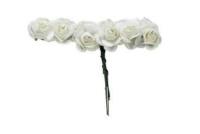 Różyczki papierowe białe. Wydawca: Brewis. SmakLiter.pl Opakowanie Różyczki papierowe białe