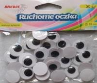 Opakowanie Ruchome oczka 18mm 30szt