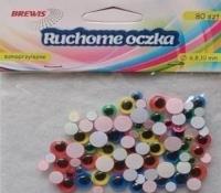 Opakowanie Ruchome oczka kolorowe 80szt
