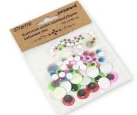 Opakowanie Ruchome oczka samoprzylepne kolorowe mix 80szt