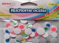 Opakowanie Ruchome oczka z kolorowymi źrenicami 44szt